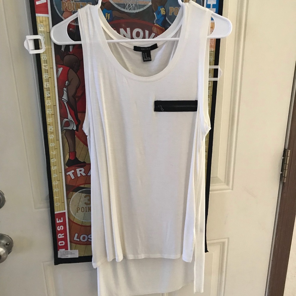 Forever 21 Pocket High Low Tank Top.